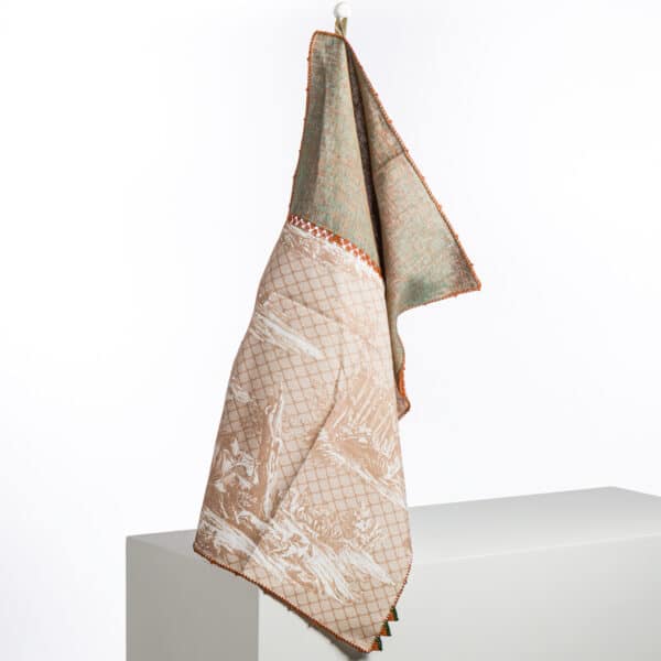 GRAND TORCHON BRODE "LA CHASSE A JOUY" TANNIN
