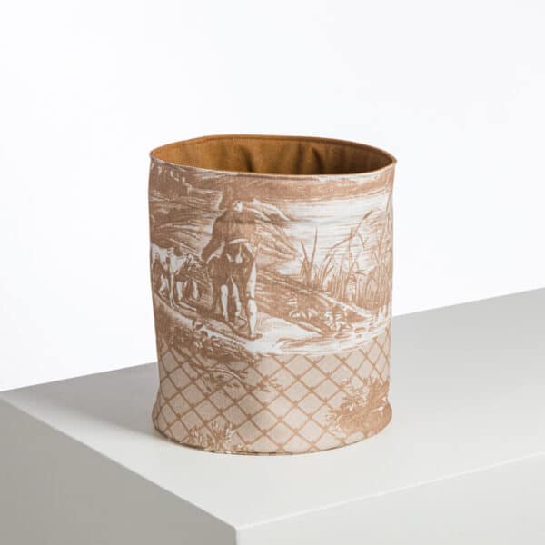 CACHE POT-CORBEILLE "LA CHASSE A JOUY" TANNIN