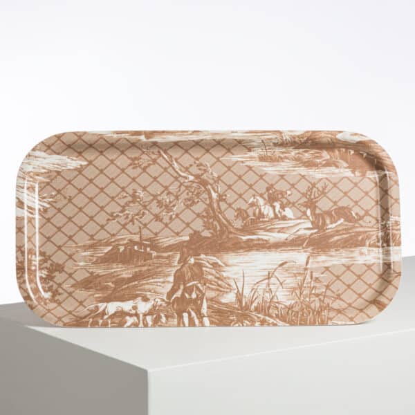 PLATEAU COCKTAIL 22x43 "LA CHASSE A JOUY" TANNIN