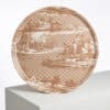PLATEAU ROND DIAM 46CM "LA CHASSE A JOUY" TANNIN