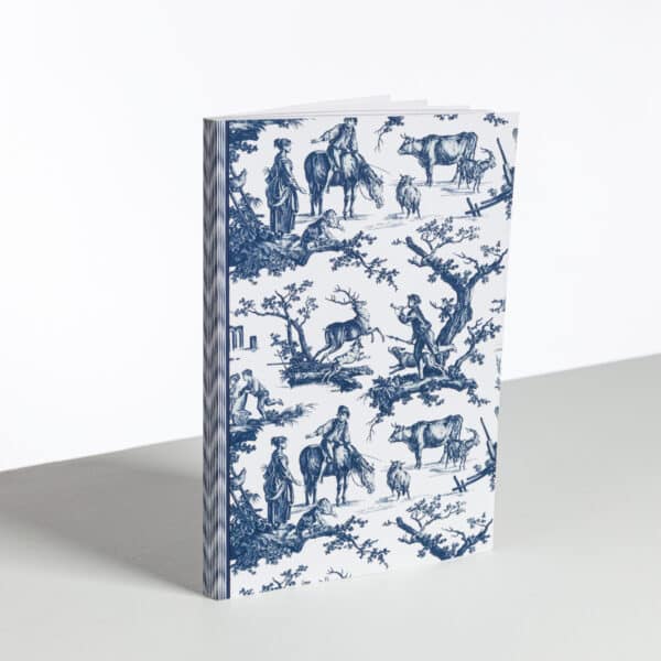 CARNET BROCHE A5 "LES PLAISIRS DE LA CAMPAGNE" BLEU