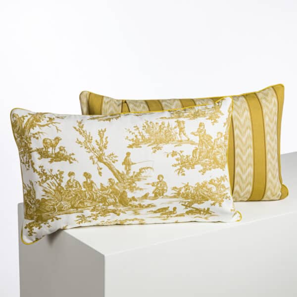 COUSSIN 30X50  "LES DELICES DES 4 SAISONS" BRONZE