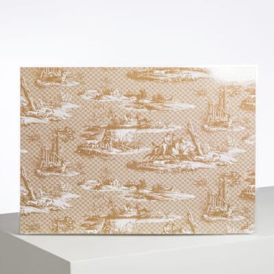 SET DE TABLE PLASTIFIE "LA CHASSE A JOUY" TANNIN