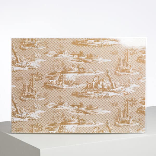SET DE TABLE PLASTIFIE "LA CHASSE A JOUY" TANNIN