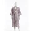 KIMONO "Fleurs sur RAYURES" MUSTANG