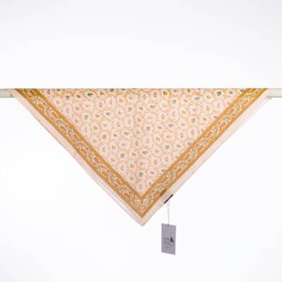 BANDANA COTON BIO - BEIGE/ROSE