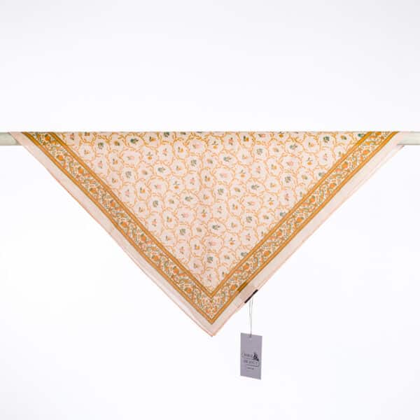 BANDANA COTON BIO - BEIGE/ROSE