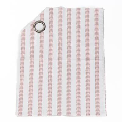TISSU "RAYURES FLEURIES" ROSE POUDRE