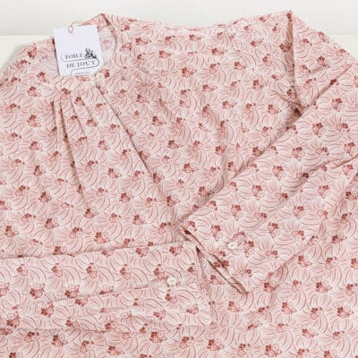 CHEMISE "BOUQUET DE FLEURS" - MARON GLACE