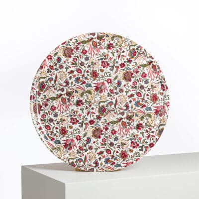 PLATEAU ROND DIAM 46 CM  "FANTAISIE INDIENNE"