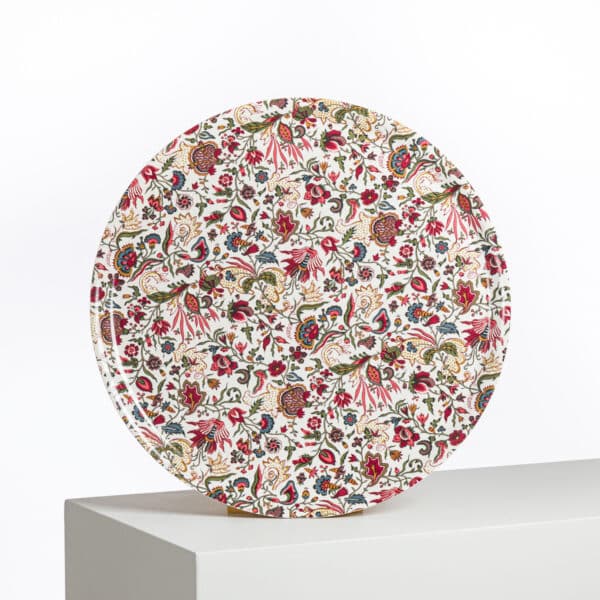 PLATEAU ROND DIAM 46 CM  "FANTAISIE INDIENNE"