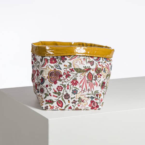 CORBEILLE A PAIN/CACHE POT  "FANTAISIE INDIENNE"