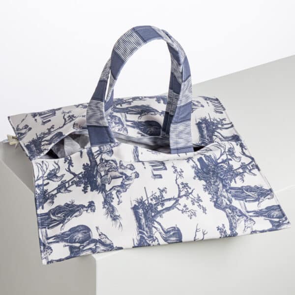 EMPORTE PLAT  "LES PLAISIRS DE LA CAMPAGNE" BLEU