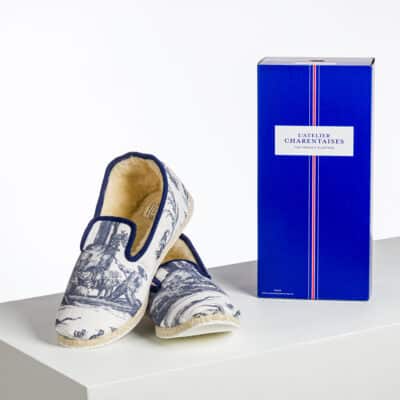 CHARENTAISE HOMME " LES PLAISIRS DE LA CAMPAGNE" BLEU
