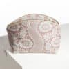 TROUSSE ARRONDIE "FLEURS STYLISEES SUR MONTANTS ONDULANTS" ROSE POUDRE – Image 2