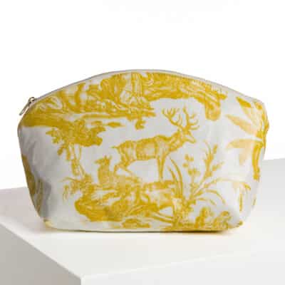 TROUSSE ARRONDIE ENDUITE "4 PARTIES DU MONDE" JAUNE BOUTON D'OR