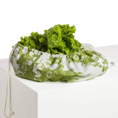SAC A SALADE "4 PARTIES DU MONDE" VERT JUNGLE