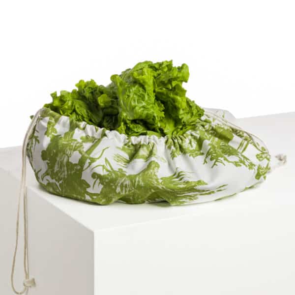 SAC A SALADE "4 PARTIES DU MONDE" VERT JUNGLE