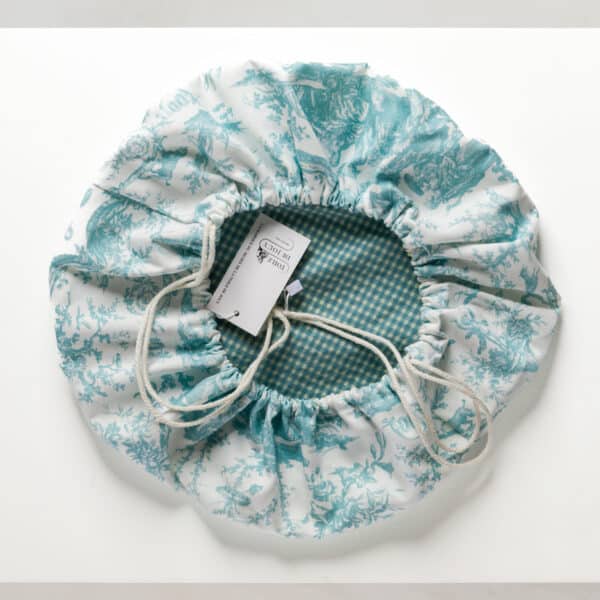 SAC A SALADE "COURONNEMENT DE LA ROSIERE" BLEU LAGON