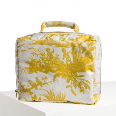 SACOCHE ISOTHERME"4 PARTIES DU MONDE" ENDUIT JAUNE BOUTON D'OR
