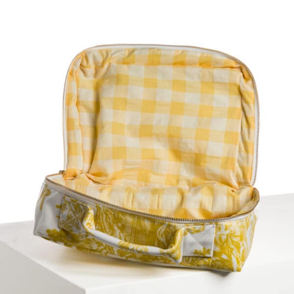SACOCHE ISOTHERME"4 PARTIES DU MONDE" ENDUIT JAUNE BOUTON D'OR – Image 2