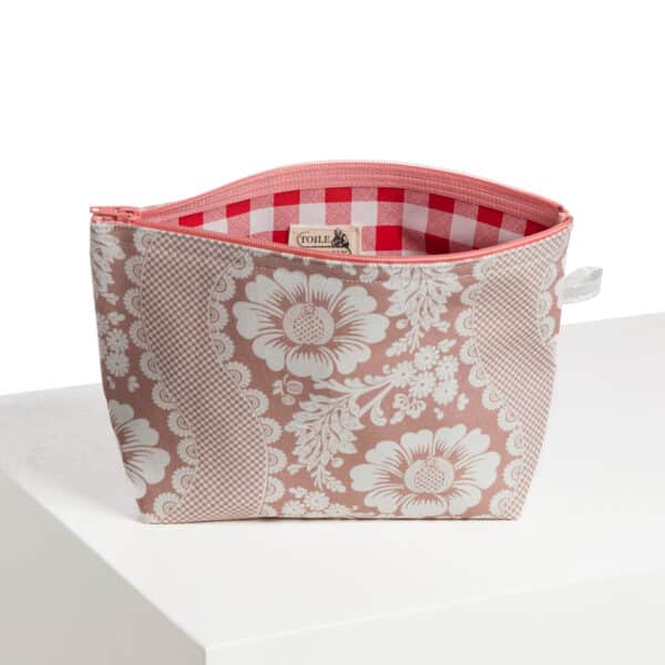 TROUSSE PENELOPE "FLEURS STYLISEES" ROSE POUDRE – Image 2