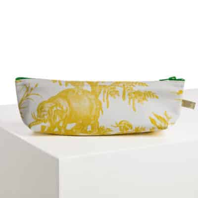 TROUSSE STYLOS "4 PARTIES DU MONDE" JAUNE BOTON D'OR