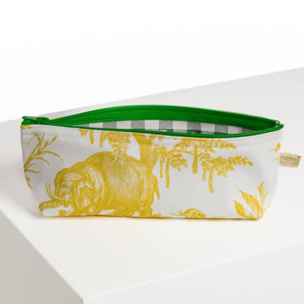 TROUSSE STYLOS "4 PARTIES DU MONDE" JAUNE BOTON D'OR – Image 2