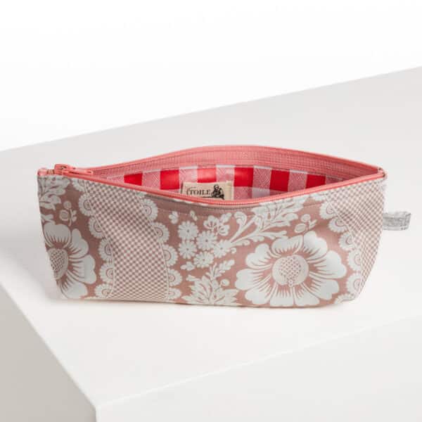 TROUSSE STYLOS "FLEURS STYLISEES" ROSE POUDRE – Image 2