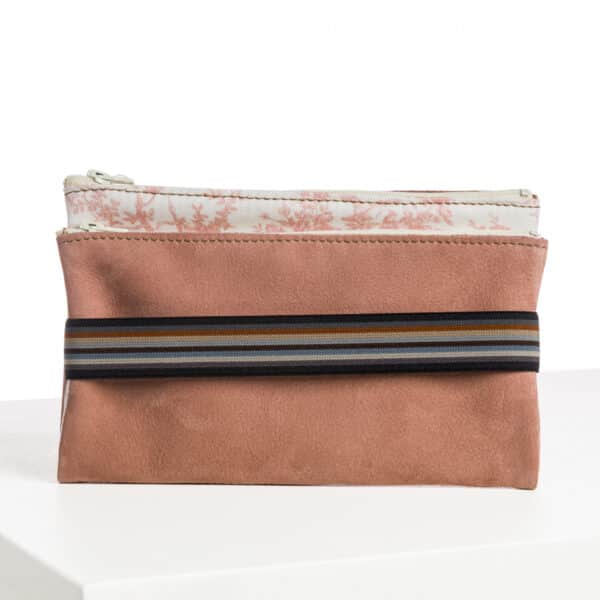 TROUSSE SIAMOISE "COURONNEMENT DE LA ROSIERE" ROSE POUDRE