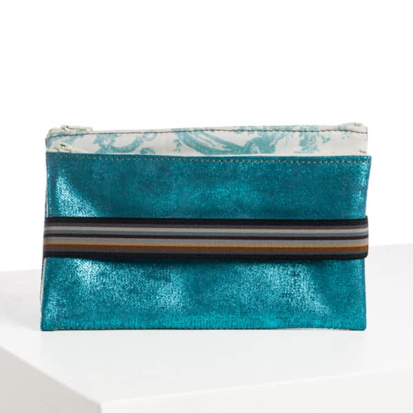TROUSSE SIAMOISE "COURONNEMENT DE LA ROSIERE"  BLEU LAGON