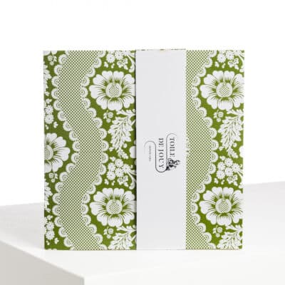 CARNET D'ARTISTE "FLEURS STYLISEES" VERT JUNGLE