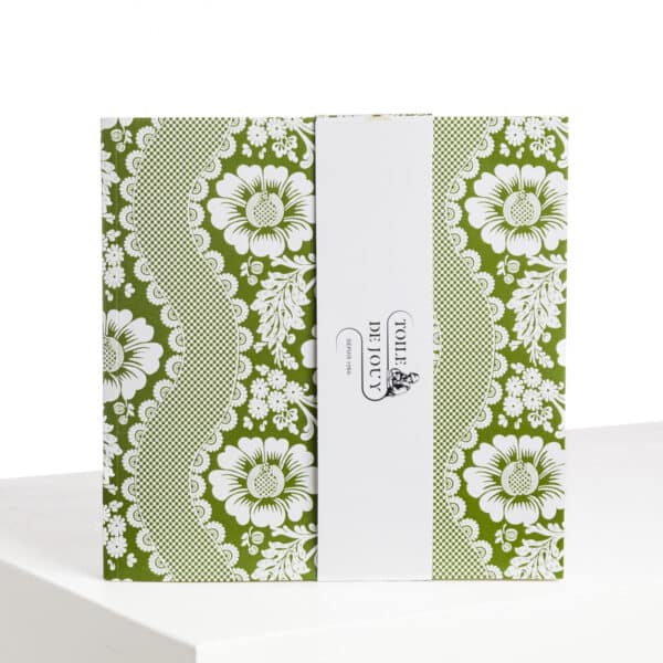 CARNET D'ARTISTE "FLEURS STYLISEES" VERT JUNGLE