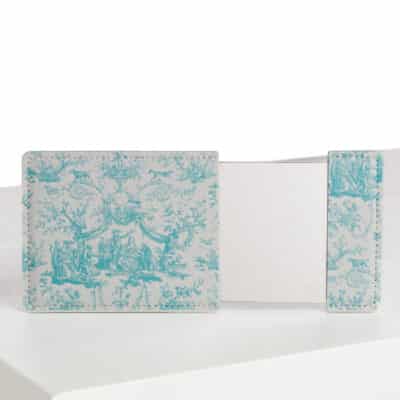 MIROIR DE POCHE "COURONNEMENT DE LA ROSIERE" BLEU LAGON