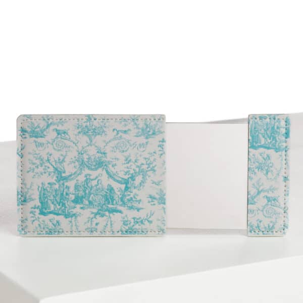 MIROIR DE POCHE "COURONNEMENT DE LA ROSIERE" BLEU LAGON