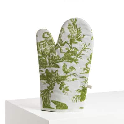 GANT DE CUISINE "4 PARTIES DU MONDE" VERT JUNGLE
