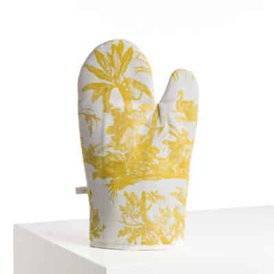 GANT DE CUISINE "4 PARTIES DU MONDE" JAUNE BOUTON D'OR