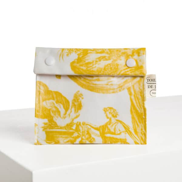 POCHETTE SAVON ENDUITE  "4 PARTIES DU MONDE" JAUNE BOUTON D'OR