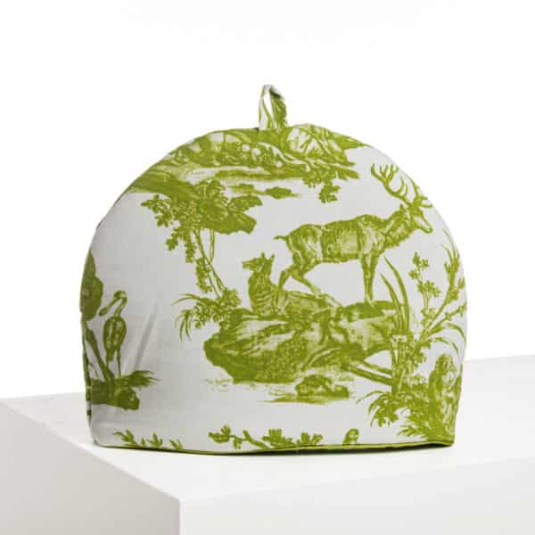 CACHE THEIERE "4 PARTIES DU MONDE" VERT JUNGLE