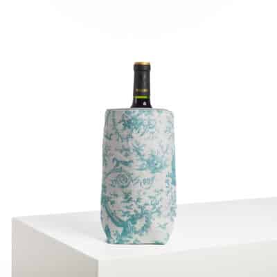 HOUSSE BOUTEILLE DECO "COURONNEMENT DE LA ROSIERE"  BLEU LAGON