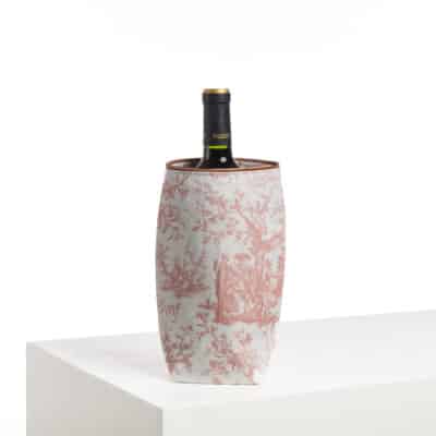 HOUSSE BOUTEILLE "COURONNEMENT DE LA ROSIERE" ROSE POUDRE