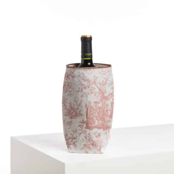 HOUSSE BOUTEILLE "COURONNEMENT DE LA ROSIERE" ROSE POUDRE