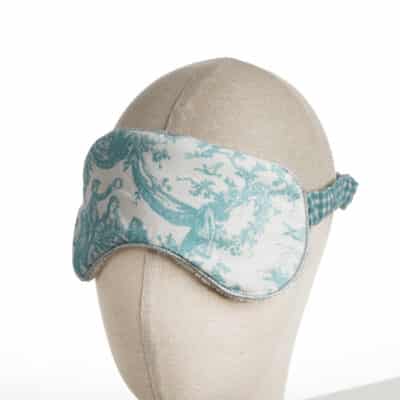 MASQUE DE VOYAGE "COURONNEMENT DE LA ROSIERE" BLEU LAGON
