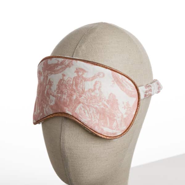 MASQUE DE VOYAGE "COURONNEMENT DE LA ROSIERE" ROSE POUDRE