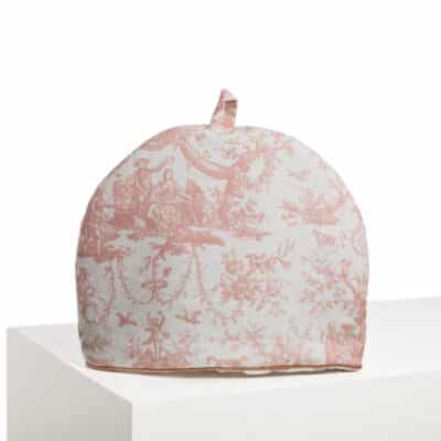 CACHE THEIERE "COURONNEMENT DE LA ROSIERE" ROSE POUDRE