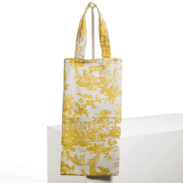 SAC A PAIN "4 PARTIES DU MONDE"  JAUNE BOUTON D'OR