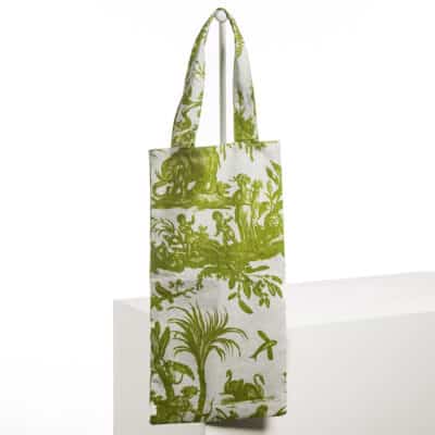 SAC A PAIN "4 PARTIES DU MONDE"  VERT JUNGLE