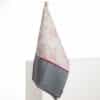 GRAND TORCHON BRODE "COURONNEMENT DE LA ROSIERE" ROSE POUDRE
