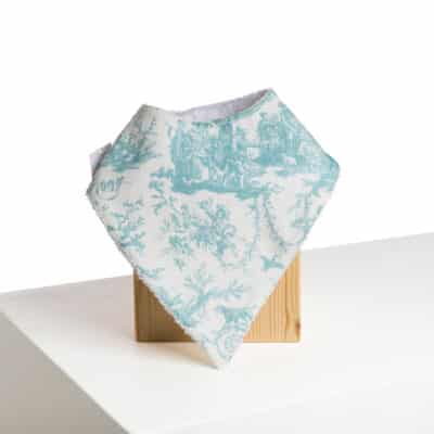 BAVOIR BANDANA "COURONNEMENT DE LA ROSIERE" BLEU LAGON