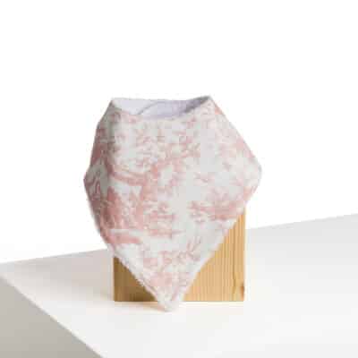 BAVOIR BANDANA "COURONNEMENT DE LA ROSIERE" ROSE POUDRE